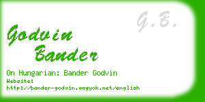 godvin bander business card